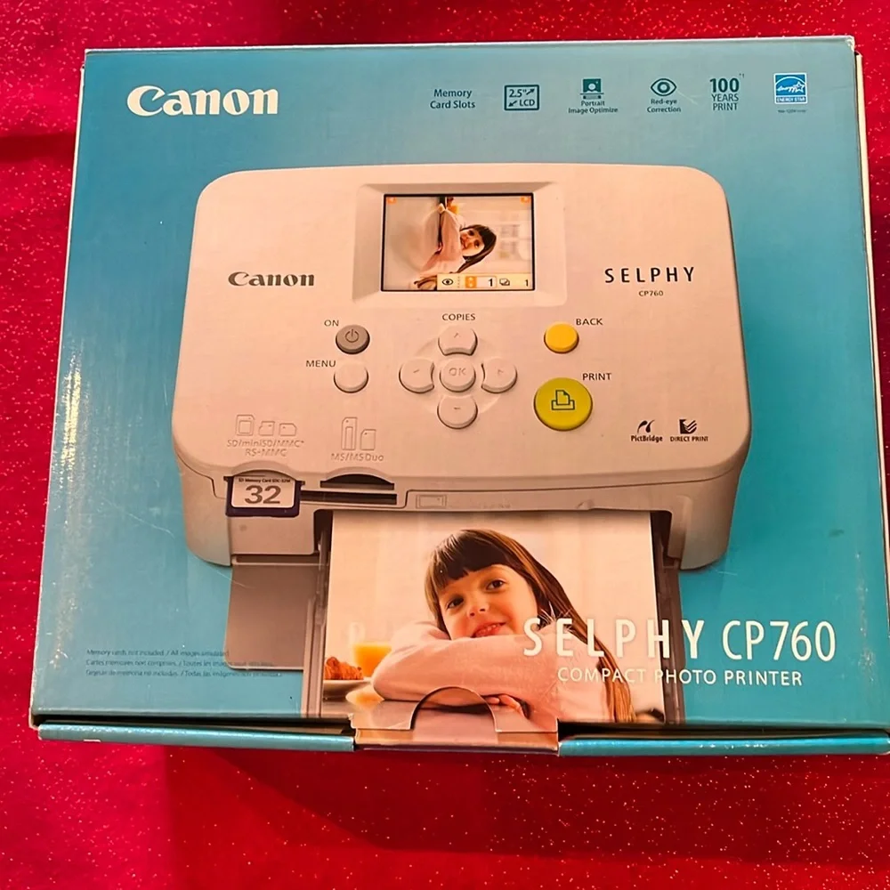 Canon Selphy CP760 Photo Printer, never used, in original box.